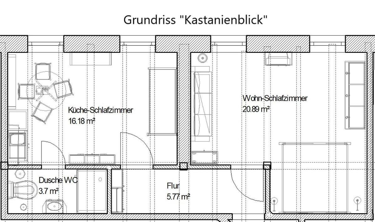 Ferienwohnung Kastanienblick Oder Parkblick, Oder Unser Radlerzimmer! Ziethen  Exteriér fotografie